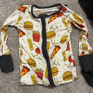 Little Sleepies Food Print Baby Onesie with Zipper